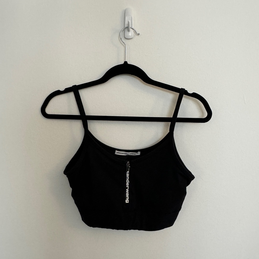Alexander Wang Zip Up Crop / Bra Top